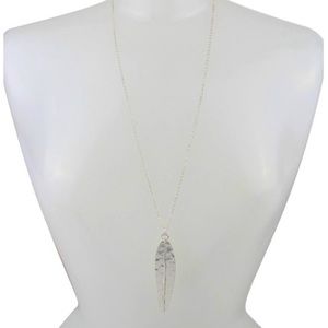 Robert Lee Morris Sculptural Stick Pendant Necklace - Silver Plated NWT